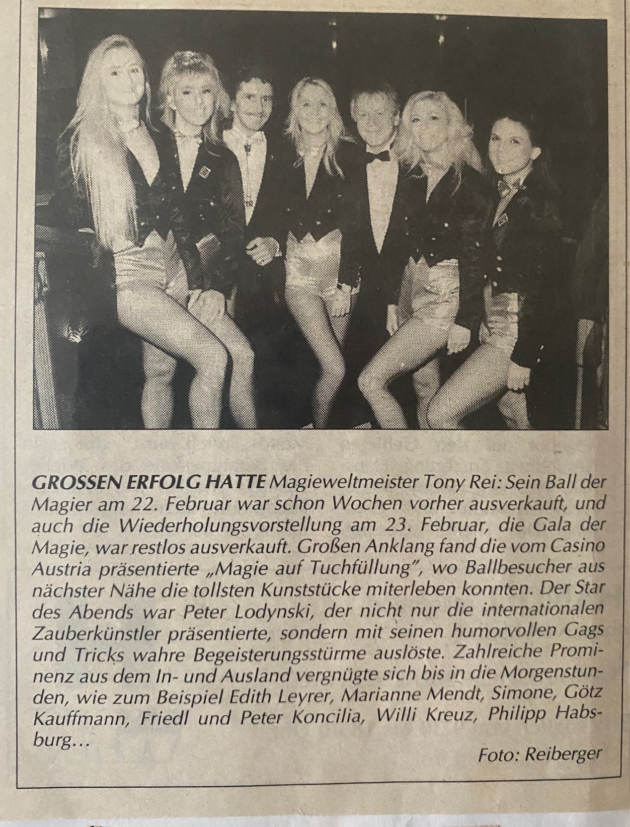 Tony Rei  Presse  1992 