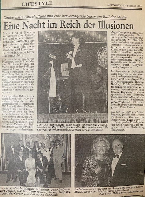 Tony Rei presse 1994