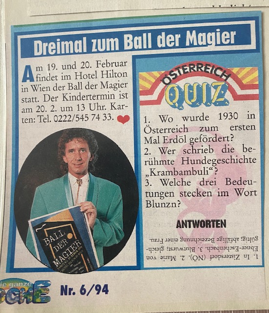 Tony Rei presse Ball der Magier