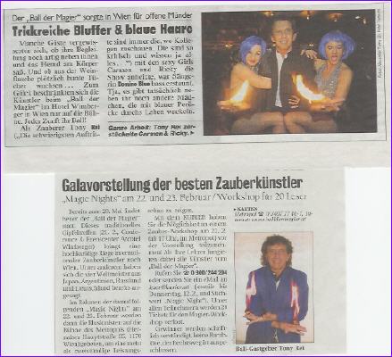 Tony Rei Ball der Magier Presse  2004