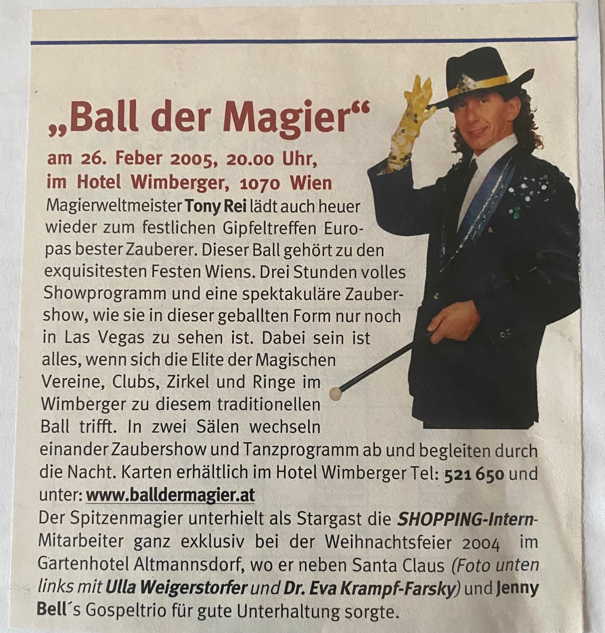Tony  Rei Presse Ball der Magier 2005
